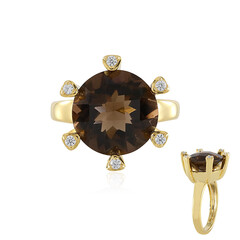 Anello in argento con Quarzo Fumè