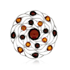 Spilla in argento con Ambra