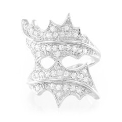 Anello in argento con Zaffiro Bianco