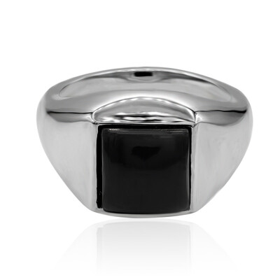 Anello in argento con Onice Nero
