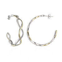 Orecchini in argento con Topazio Bianco (Adela Silber)