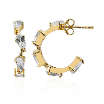 Orecchini in argento con Topazio Bianco