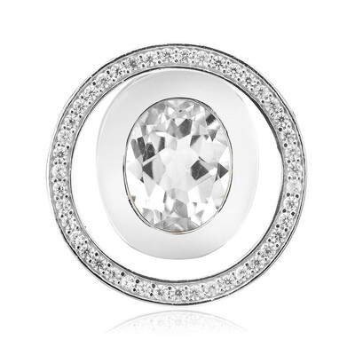 Ciondolo in argento con Topazio Bianco (MONOSONO COLLECTION)