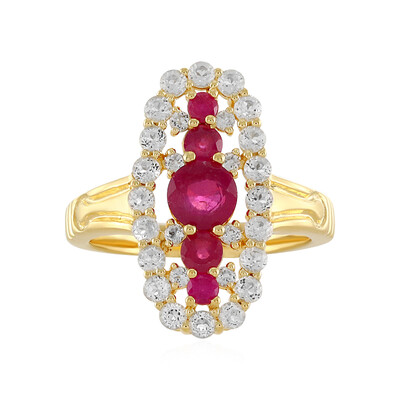 Anello in argento con Rubino del Madagascar