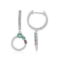 Orecchini in argento con Smeraldo Russo