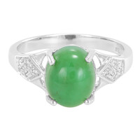 Anello in argento con Crisoprasio Imperiale