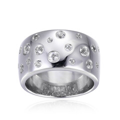 Anello in argento con Topazio Bianco