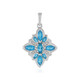 Ciondolo in argento con Apatite Blu Neon