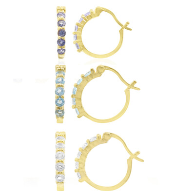 Orecchini in argento con Topazio Blu Svizzero