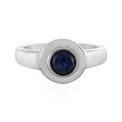 Anello in argento con Zaffiro Stellato Blu