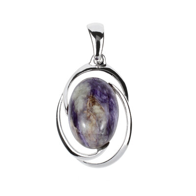 Ciondolo in argento con Charoite (dagen)