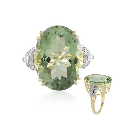 Anello in oro con Ametista Verde Rio Grande
