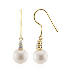 Orecchini in oro con Perla d'Acqua Dolce Bianca (TPC)
