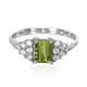 Anello placcato in platino con Tormalina Cuprian