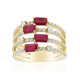 Anello in oro con Rubino Mozambico AAA (CIRARI)