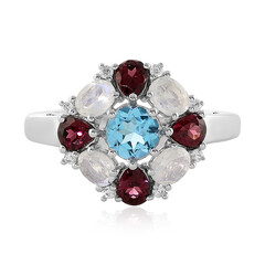 Anello in argento con Topazio Blu Svizzero