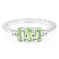 Anello in argento con Granato Menta Merelani