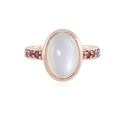 Anello in argento con Pietra di Luna Bianca (KM by Juwelo)