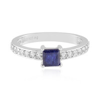 Anello in argento con Zaffiro Blu del Madagascar