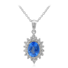 Collana in argento con Topazio Blu Indaco
