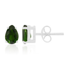 Orecchini in argento con Diopside Russo