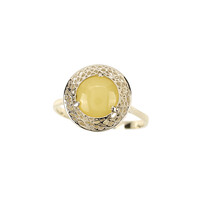 Anello in oro con Ambra Baltica