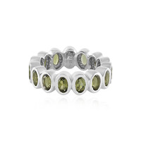 Anello in argento con Moldavite