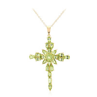 Collana in argento con Peridoto della Birmania