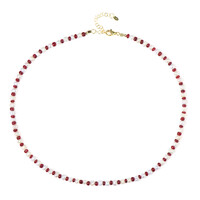 Collana in argento con Corindone color rubino