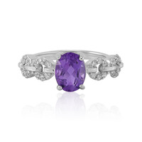 Anello in argento con Ametista Zambiana