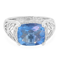 Anello in argento con Fluorite Cangiante