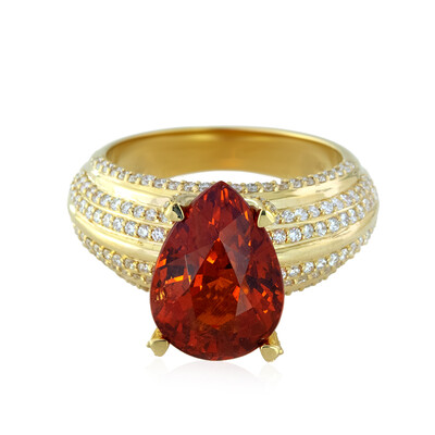Anello in oro con Granato Mandarino AAA  (de Melo)