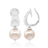 Orecchini con chiusura a clip in argento con Perla di Acqua Dolce (TPC)