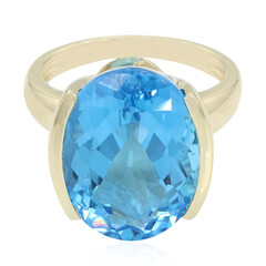 Anello in oro con Topazio Blu Svizzero