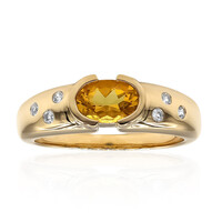 Anello in oro con Berillo Dorato