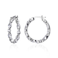 Orecchini in argento con Topazio Bianco