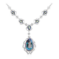 Collana in argento con Quarzo Mistico Blu