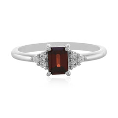 Anello in argento con Granato Mozambico