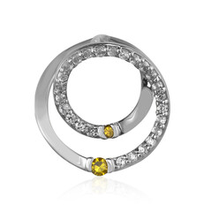 Ciondolo in argento con Diamante Giallo I2