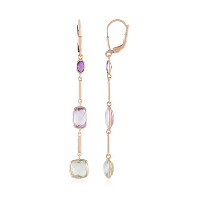 Orecchini in argento con Ametista Rose de France (KM by Juwelo)