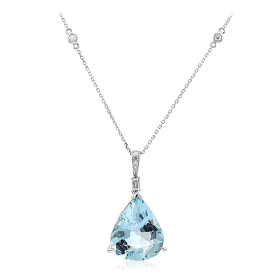 Collana in oro con Acquamarina Brasiliana AAA (AMAYANI)