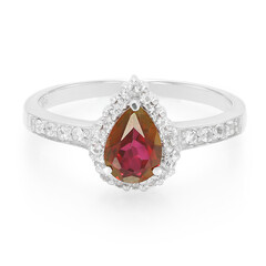 Anello in argento con Topazio Ciliegia