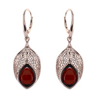 Orecchini in argento con Ambra Baltica