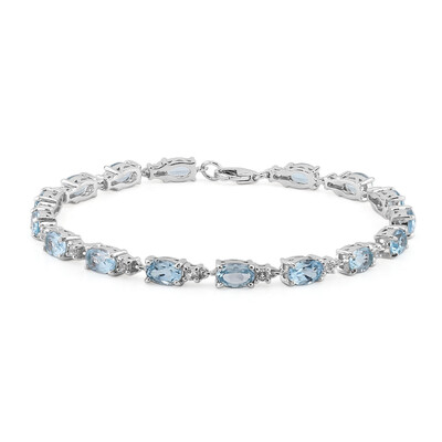 Bracciale in argento con Topazio Blu Cielo