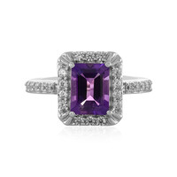 Anello in argento con Ametista Uruguay