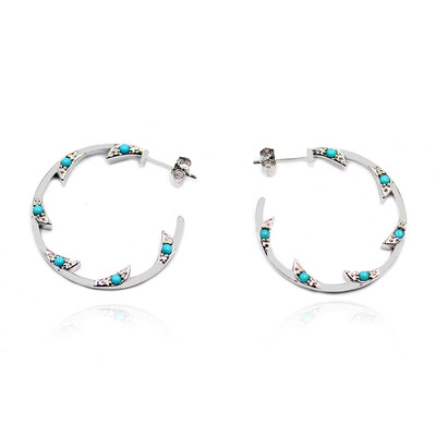 Orecchini in argento con Turchese Sleeping Beauty (Anne Bever)