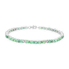 Bracciale in argento con Smeraldo Zambia