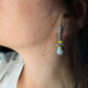 Orecchini in argento con Perla Mabe Bianca (Gems en Vogue)