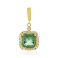 Ciondolo in argento con Fluorite Petrolio del Belgio
