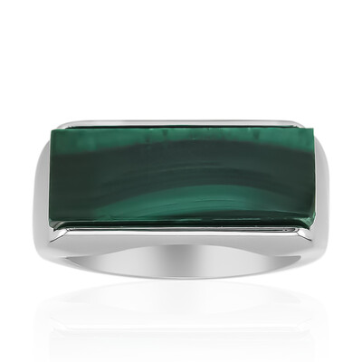 Anello in argento con Malachite